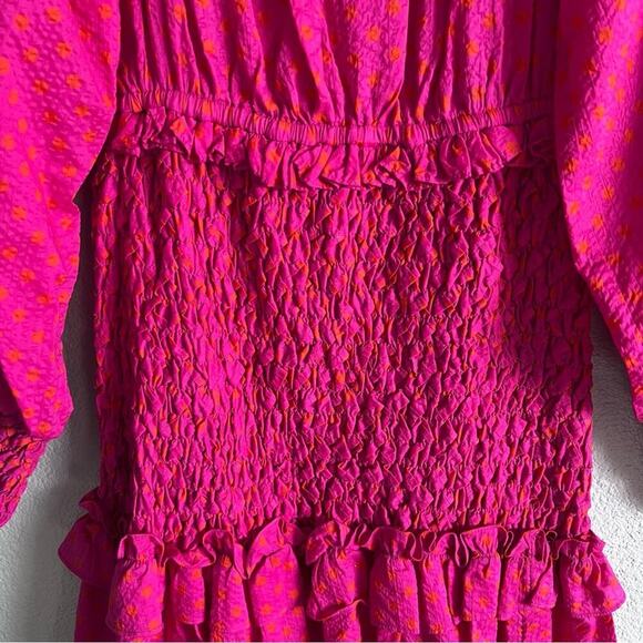 Alexis Marilena Smocked Off-Shoulder Blouson-Sleeve Dress - Picture 3 of 11